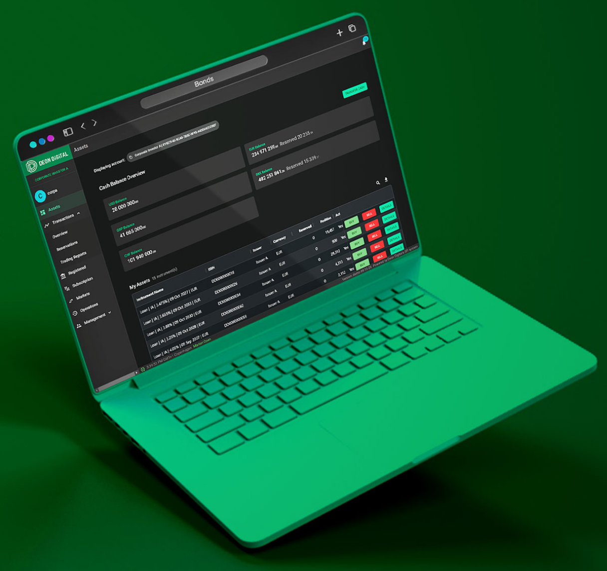 Issuance platform for bonds and notes